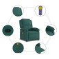 vidaXL Sillón de masaje reclinable de tela verde oscuro vidaXL Sillón de masaje reclinable de tela verde oscuro