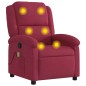 vidaXL Sillón de masaje reclinable de terciopelo vino tinto vidaXL Sillón de masaje reclinable de terciopelo vino tinto
