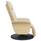 vidaXL Sillón reclinable con reposapiés tela color crema vidaXL Sillón reclinable con reposapiés tela color crema