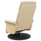 vidaXL Sillón reclinable con reposapiés tela color crema vidaXL Sillón reclinable con reposapiés tela color crema
