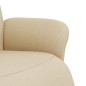 vidaXL Sillón reclinable con reposapiés tela color crema vidaXL Sillón reclinable con reposapiés tela color crema