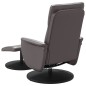 vidaXL Sillón de masaje reclinable con reposapiés cuero sintético gris vidaXL Sillón de masaje reclinable con reposapiés cuero sintético gris