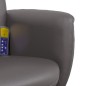 vidaXL Sillón de masaje reclinable con reposapiés cuero sintético gris vidaXL Sillón de masaje reclinable con reposapiés cuero sintético gris