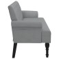 vidaXL Banco con respaldo tela gris claro 120x62x75,5 cm vidaXL Banco con respaldo tela gris claro 120x62x75,5 cm
