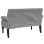 vidaXL Banco con respaldo tela gris claro 120x62x75,5 cm vidaXL Banco con respaldo tela gris claro 120x62x75,5 cm