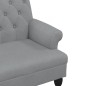 vidaXL Banco con respaldo tela gris claro 120x62x75,5 cm vidaXL Banco con respaldo tela gris claro 120x62x75,5 cm