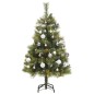 vidaXL Árbol Navidad artificial con bisagras 150 LED y bolas 120 cm vidaXL Árbol Navidad artificial con bisagras 150 LED y bolas 120 cm