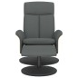 vidaXL Sillón reclinable con reposapiés tela gris oscuro vidaXL Sillón reclinable con reposapiés tela gris oscuro