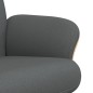 vidaXL Sillón reclinable con reposapiés tela gris oscuro vidaXL Sillón reclinable con reposapiés tela gris oscuro