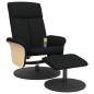 vidaXL Sillón reclinable de masaje con reposapiés tela negro vidaXL Sillón reclinable de masaje con reposapiés tela negro