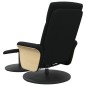 vidaXL Sillón reclinable de masaje con reposapiés tela negro vidaXL Sillón reclinable de masaje con reposapiés tela negro