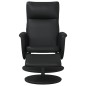 vidaXL Sillón reclinable con reposapiés cuero sintético negro vidaXL Sillón reclinable con reposapiés cuero sintético negro