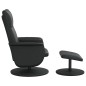 vidaXL Sillón reclinable con reposapiés cuero sintético negro vidaXL Sillón reclinable con reposapiés cuero sintético negro