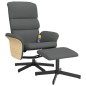 vidaXL Sillón reclinable de masaje con reposapiés tela gris oscuro vidaXL Sillón reclinable de masaje con reposapiés tela gris oscuro