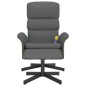 vidaXL Sillón reclinable de masaje con reposapiés tela gris oscuro vidaXL Sillón reclinable de masaje con reposapiés tela gris oscuro