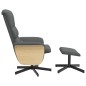 vidaXL Sillón reclinable de masaje con reposapiés tela gris oscuro vidaXL Sillón reclinable de masaje con reposapiés tela gris oscuro