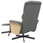 vidaXL Sillón reclinable de masaje con reposapiés tela gris oscuro vidaXL Sillón reclinable de masaje con reposapiés tela gris oscuro