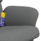 vidaXL Sillón reclinable de masaje con reposapiés tela gris oscuro vidaXL Sillón reclinable de masaje con reposapiés tela gris oscuro