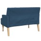 vidaXL Banco con cojines tela azul 113x64,5x75,5 cm vidaXL Banco con cojines tela azul 113x64,5x75,5 cm