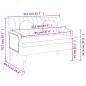 vidaXL Banco con cojines tela azul 113x64,5x75,5 cm vidaXL Banco con cojines tela azul 113x64,5x75,5 cm
