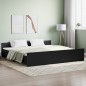 vidaXL Estructura de cama con cabecero y piecero negro 180x200 cm vidaXL Estructura de cama con cabecero y piecero negro 180x200 cm