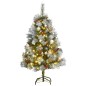 vidaXL Árbol Navidad artificial con bisagras 150 LED y bolas 120 cm vidaXL Árbol Navidad artificial con bisagras 150 LED y bolas 120 cm