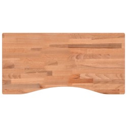 vidaXL Tablero de escritorio madera maciza de haya 80x(36-40)x1,5 cm