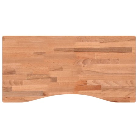 vidaXL Tablero de escritorio madera maciza de haya 80x(36-40)x1,5 cm