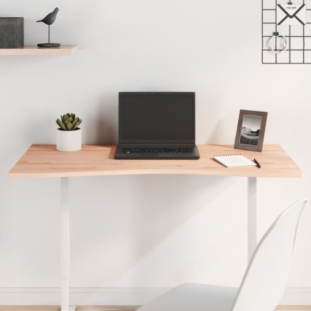 vidaXL Tablero de escritorio madera maciza de haya 100x(45-50)x1,5 cm