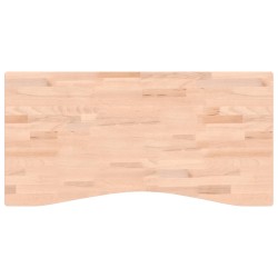 vidaXL Tablero de escritorio madera maciza de haya 100x(45-50)x1,5 cm