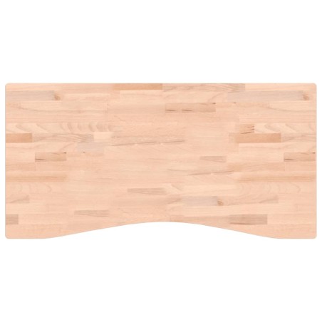vidaXL Tablero de escritorio madera maciza de haya 100x(45-50)x1,5 cm