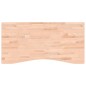 vidaXL Tablero de escritorio madera maciza de haya 100x(45-50)x1,5 cm