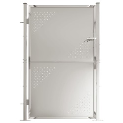 vidaXL Puerta de jardín de acero inoxidable 100x150 cm