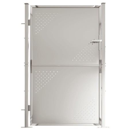 vidaXL Puerta de jardín de acero inoxidable 100x150 cm