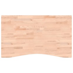 vidaXL Tablero de escritorio madera maciza de haya 100x(55-60)x1,5 cm