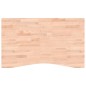 vidaXL Tablero de escritorio madera maciza de haya 100x(55-60)x1,5 cm