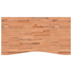 vidaXL Tablero de escritorio madera maciza de haya 110x(55-60)x2,5 cm