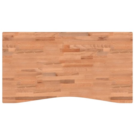 vidaXL Tablero de escritorio madera maciza de haya 110x(55-60)x2,5 cm