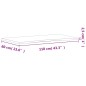 vidaXL Tablero de escritorio madera maciza de haya 110x(55-60)x2,5 cm