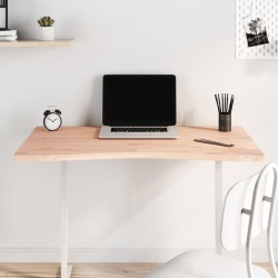 vidaXL Tablero de escritorio madera maciza de haya 100x(55-60)x2,5 cm