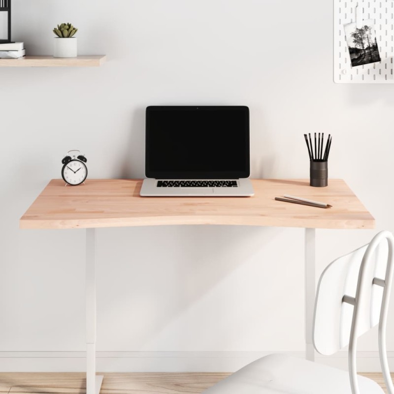 vidaXL Tablero de escritorio madera maciza de haya 100x(55-60)x2,5 cm