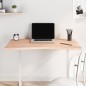 vidaXL Tablero de escritorio madera maciza de haya 100x(55-60)x2,5 cm