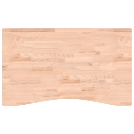 vidaXL Tablero de escritorio madera maciza de haya 100x(55-60)x2,5 cm