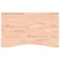 vidaXL Tablero de escritorio madera maciza de haya 100x(55-60)x2,5 cm