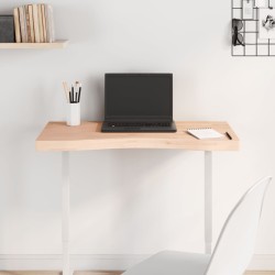 vidaXL Tablero de escritorio madera maciza de haya 80x(36-40)x4 cm