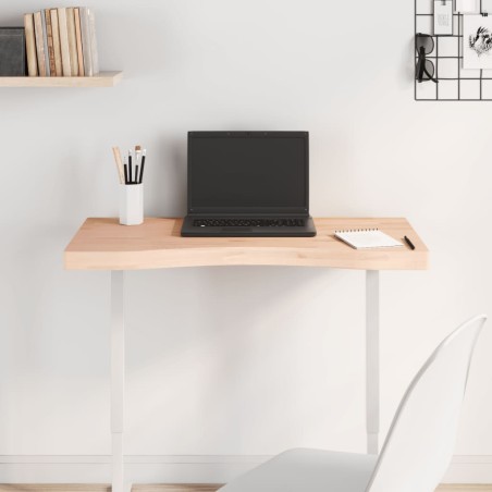 vidaXL Tablero de escritorio madera maciza de haya 80x(36-40)x4 cm
