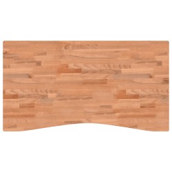 vidaXL Tablero de escritorio madera maciza de haya 110x(55-60)x4 cm