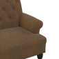 vidaXL Banco con respaldo ante sintético marrón 120x62x75,5 cm
