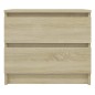 vidaXL Mesita de noche madera contrachapada roble Sonoma 50x39x43,5 cm vidaXL Mesita de noche madera contrachapada roble Sonoma 50x39x43,5 cm