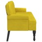 vidaXL Banco con respaldo terciopelo amarillo 119,5x64,5x75 cm vidaXL Banco con respaldo terciopelo amarillo 119,5x64,5x75 cm